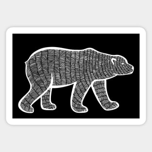 Polar Bear - hand drawn detailed polar bear lovers design Sticker